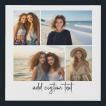 4 Fotocollage met moderne scripttekst - wit Imitatie Canvas Print<br><div class="desc">Gebruik horizontale en verticale foto's voor het beste resultaat! Het script is geschreven in een modern handgeschreven script. ALS U DE ACHTERGROND WILT WIJZIGEN, klikt u op het gebied Aanpassen of Geavanceerd ontwerp en kiest u een kleur in de kleurkiezer. Voeg je favoriete afbeeldingen en snapshots toe aan deze filmstrip...</div>