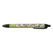 4 Fotocollage met Monogram Initiaal - Olijf Zwarte Inkt Pen (Bodem)