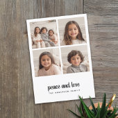 4 Fotocollage Minimale Kerst zwarte vrede liefde Feestdagenkaart