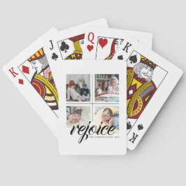 4 Fotocollage Minimalist - vreugde zwart wit Pokerkaarten