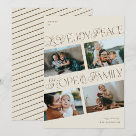 4 Fotocollage minimalistische Chrismtas vakantie K Feestdagenkaart
