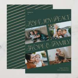 4 Fotocollage minimalistische Chrismtas vakantie K Feestdagenkaart