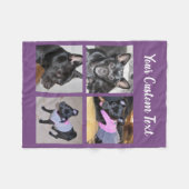 4 Fotocollage | Paarse Dog Blanket Fleece Deken (Voorkant (Horizontaal))