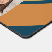 4 Fotocollage Retro Stripe - blauw en goud Bureaumat (Hoek)