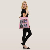 4 Fotocollage | Roze Canvas tas (Op model)