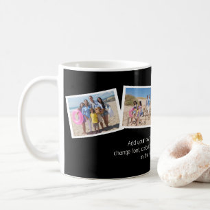 4 Fotocollage Sjabloon en tekst gepersonaliseerd Koffiemok