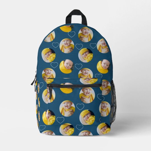 4 Fotocollage Sjabloon maakt uw eigen flauwte Bedrukte Rugzak (Voorkant)