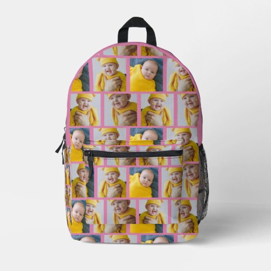 4 Fotocollage Sjabloon maakt uw eigen flauwte Bedrukte Rugzak (Voorkant)