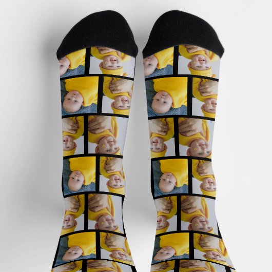 4 Fotocollage Sjabloon maakt uw eigen flauwte Sokken (Top)