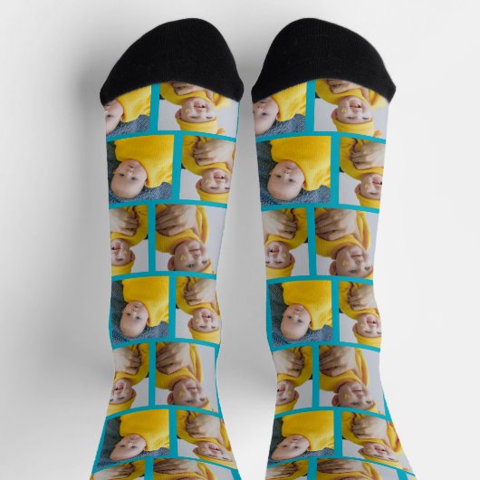 4 Fotocollage Sjabloon maakt uw eigen flauwte Sokken (Top)