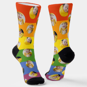 4 Fotocollage Sjabloon Rainbow Pride Fun Socks Sokken