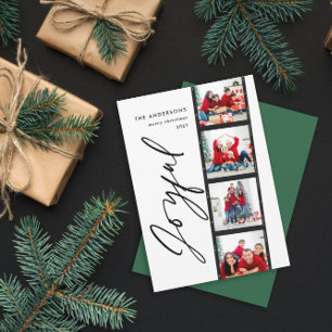 4 fotocollage typografie groen kerstfeest