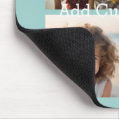 4 Fotocollage - u kunt achtergrondblauw wijzigen Muismat (Hoek)