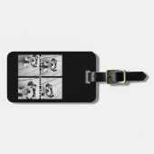 4 Fotocollage - u kunt achtergrondkleur wijzigen Bagagelabel (Voorkant horizontaal)