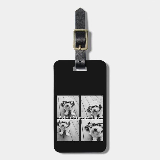 4 Fotocollage - u kunt achtergrondkleur wijzigen Bagagelabel (Voorkant verticaal)