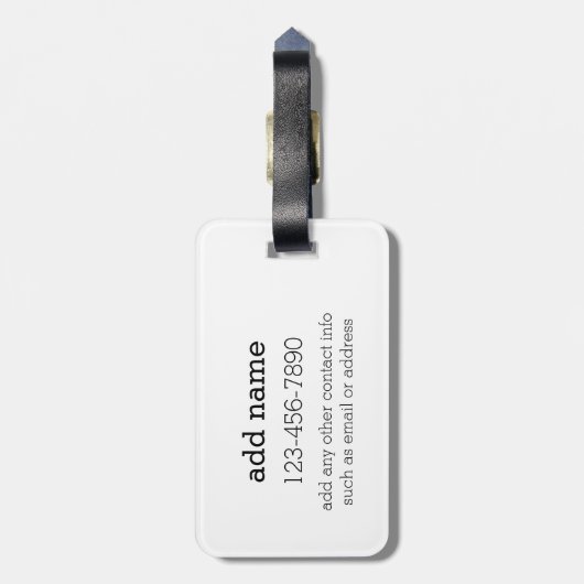 4 Fotocollage - u kunt achtergrondkleur wijzigen Bagagelabel (Achterkant verticaal)