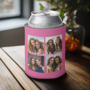 4 Fotocollage - u kunt achtergrondkleur wijzigen Blikjeskoeler