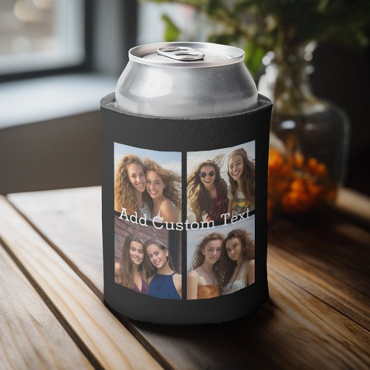 4 Fotocollage - u kunt achtergrondkleur wijzigen Blikjeskoeler