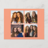 4 Fotocollage - u kunt achtergrondkleur wijzigen Briefkaart (Voorkant)