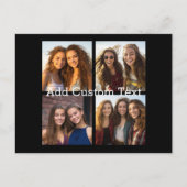 4 Fotocollage - u kunt achtergrondkleur wijzigen Briefkaart (Voorkant)