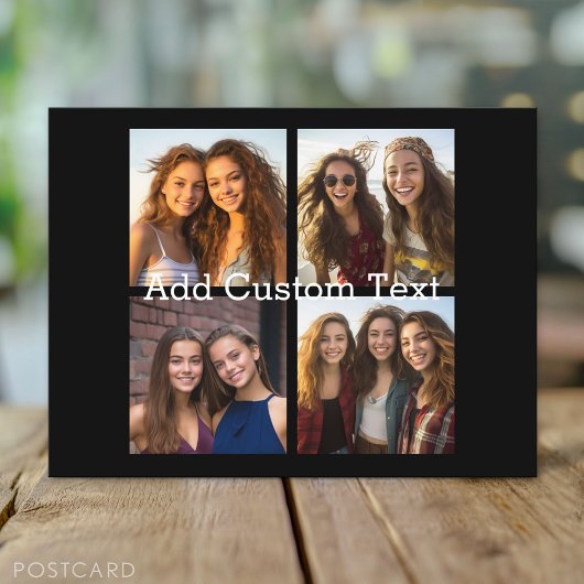 4 Fotocollage - u kunt achtergrondkleur wijzigen Briefkaart