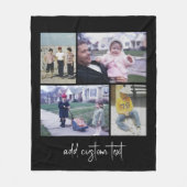 4 Fotocollage - u kunt achtergrondkleur wijzigen Fleece Deken (Voorkant)