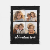 4 Fotocollage - u kunt achtergrondkleur wijzigen Fleece Deken (Voorkant)