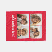 4 Fotocollage - u kunt achtergrondkleur wijzigen Fleece Deken (Voorkant (Horizontaal))