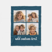 4 Fotocollage - u kunt achtergrondkleur wijzigen Fleece Deken (Voorkant)