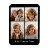 4 Fotocollage - u kunt achtergrondkleur wijzigen Magneet (Verticaal)