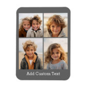 4 Fotocollage - u kunt achtergrondkleur wijzigen Magneet (Verticaal)