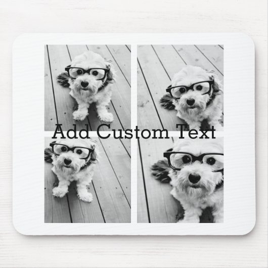 4 Fotocollage - u kunt achtergrondkleur wijzigen Muismat (Voorkant)