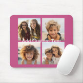 4 Fotocollage - u kunt achtergrondkleur wijzigen Muismat (Met muis)