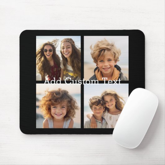 4 Fotocollage - u kunt achtergrondkleur wijzigen Muismat (Met muis)