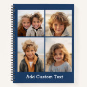 4 Fotocollage - u kunt achtergrondkleur wijzigen Notitieboek (Voorkant)