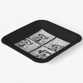 4 Fotocollage - u kunt achtergrondkleur wijzigen Papieren Bordje (Gebogen)