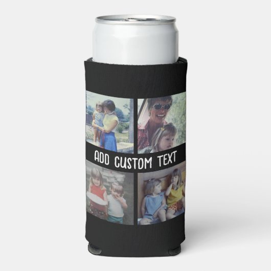 4 Fotocollage - u kunt achtergrondkleur wijzigen Seltzer Blikjeskoeler (Seltzer Voorkant)