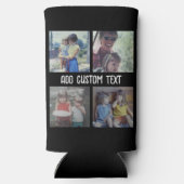 4 Fotocollage - u kunt achtergrondkleur wijzigen Seltzer Blikjeskoeler (Achterkant)