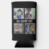 4 Fotocollage - u kunt achtergrondkleur wijzigen Seltzer Blikjeskoeler (Voorkant)