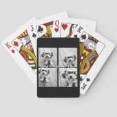 4 Fotocollage - u kunt achtergrondkleur wijzigen Speelkaarten (Achterkant)