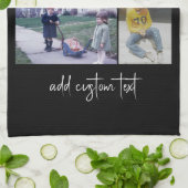 4 Fotocollage - u kunt achtergrondkleur wijzigen Theedoek (Gevouwen)