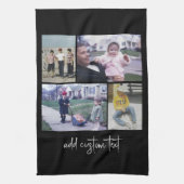 4 Fotocollage - u kunt achtergrondkleur wijzigen Theedoek (Verticaal)