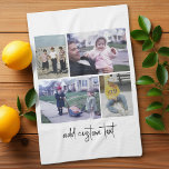 4 Fotocollage - u kunt achtergrondkleur wijzigen Theedoek<br><div class="desc">Gebruik horizontale en verticale foto's voor het beste resultaat! Het script is geschreven in een modern handgeschreven script. ALS U DE ACHTERGROND WILT WIJZIGEN, klikt u op het gebied Aanpassen of Geavanceerd ontwerp en kiest u een kleur in de kleurkiezer. Voeg je favoriete afbeeldingen en snapshots toe aan deze filmstrip...</div>