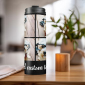 4 Fotocollage - u kunt achtergrondkleur wijzigen Thermosbeker