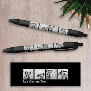 4 Fotocollage - u kunt achtergrondkleur wijzigen Zwarte Inkt Pen