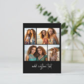 4 Fotocollage - u kunt de zwarte kleur wijzigen Briefkaart (Staand voorkant)