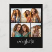 4 Fotocollage - u kunt de zwarte kleur wijzigen Briefkaart (Voorkant)