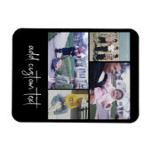 4 Fotocollage - u kunt de zwarte kleur wijzigen Magneet (Horizontaal)