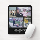 4 Fotocollage - u kunt de zwarte kleur wijzigen Muismat (Met muis)