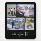 4 Fotocollage - u kunt de zwarte kleur wijzigen Muismat (Voorkant)